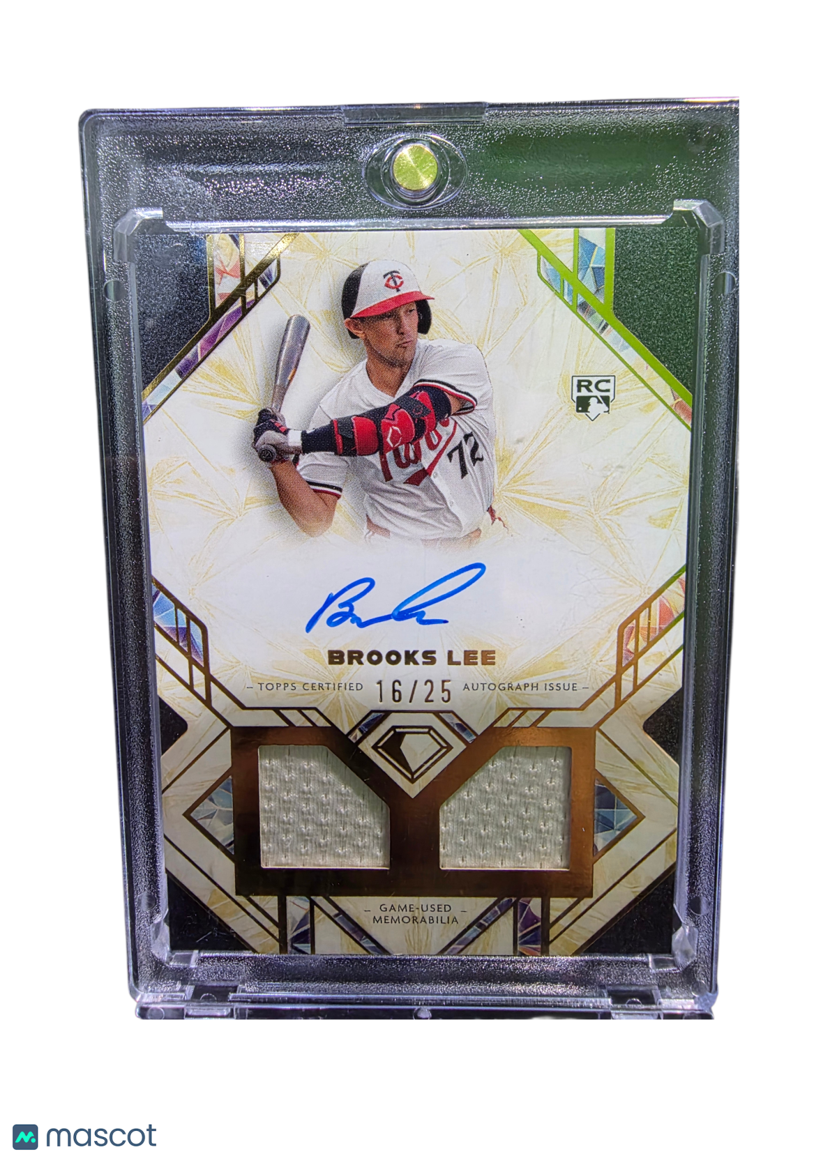 2025 Topps Diamond Icons Brooks Lee #SPDRA-BL RC Memorabilia 16/25 Dual Relic