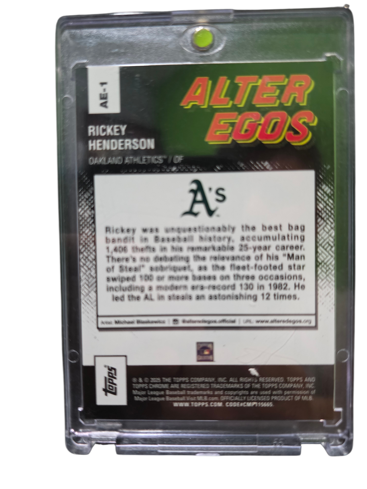 2025 Topps Chrome Alter Egos Rickey Henderson #AE-1