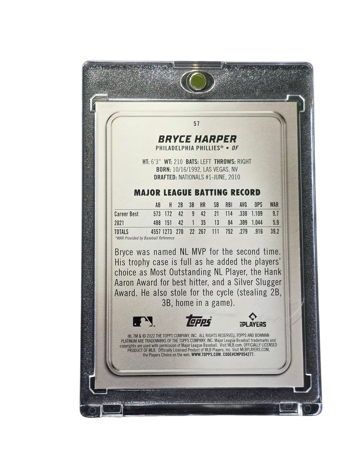 2022 Topps Bryce Harper #S7 22/25