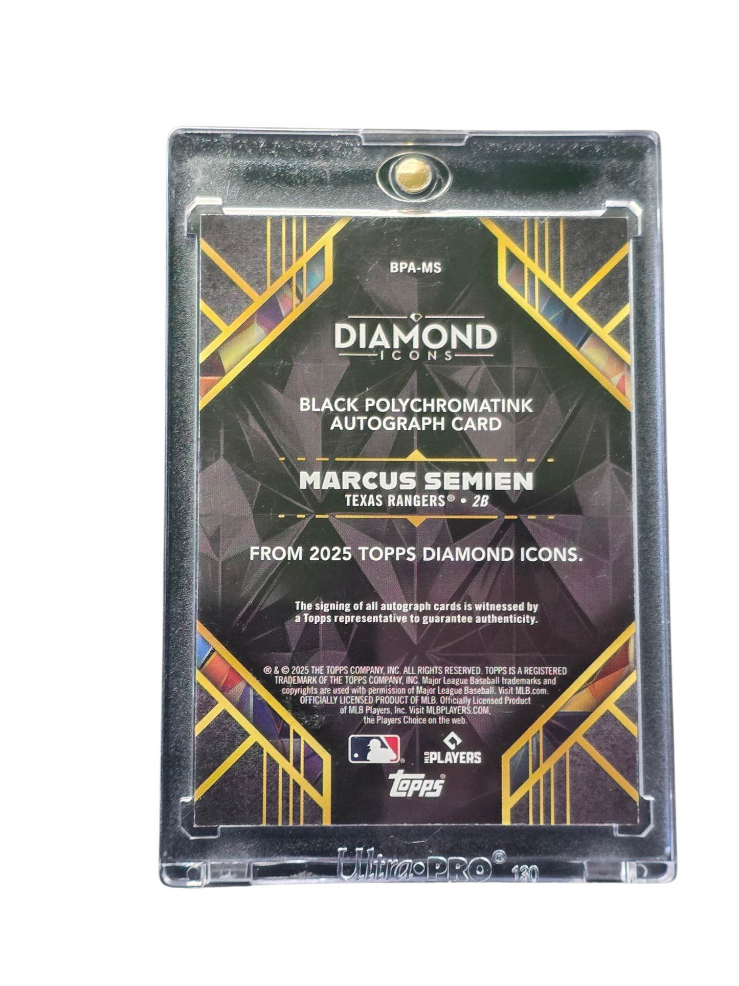 2025 Topps Diamond Icons Marcus Semien #BPA-MS Black Polychromatink 08/10