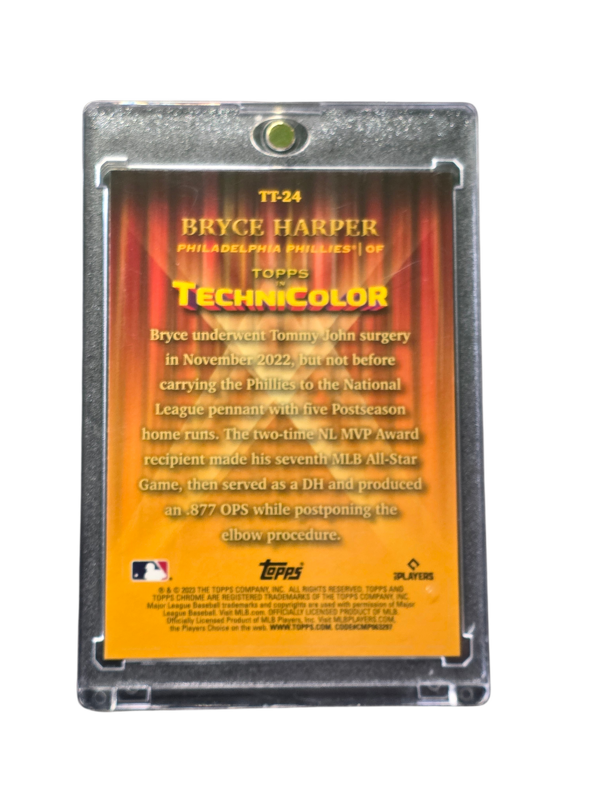 2022 Topps Chrome Technicolor Bryce Harper #TT-24 1/1