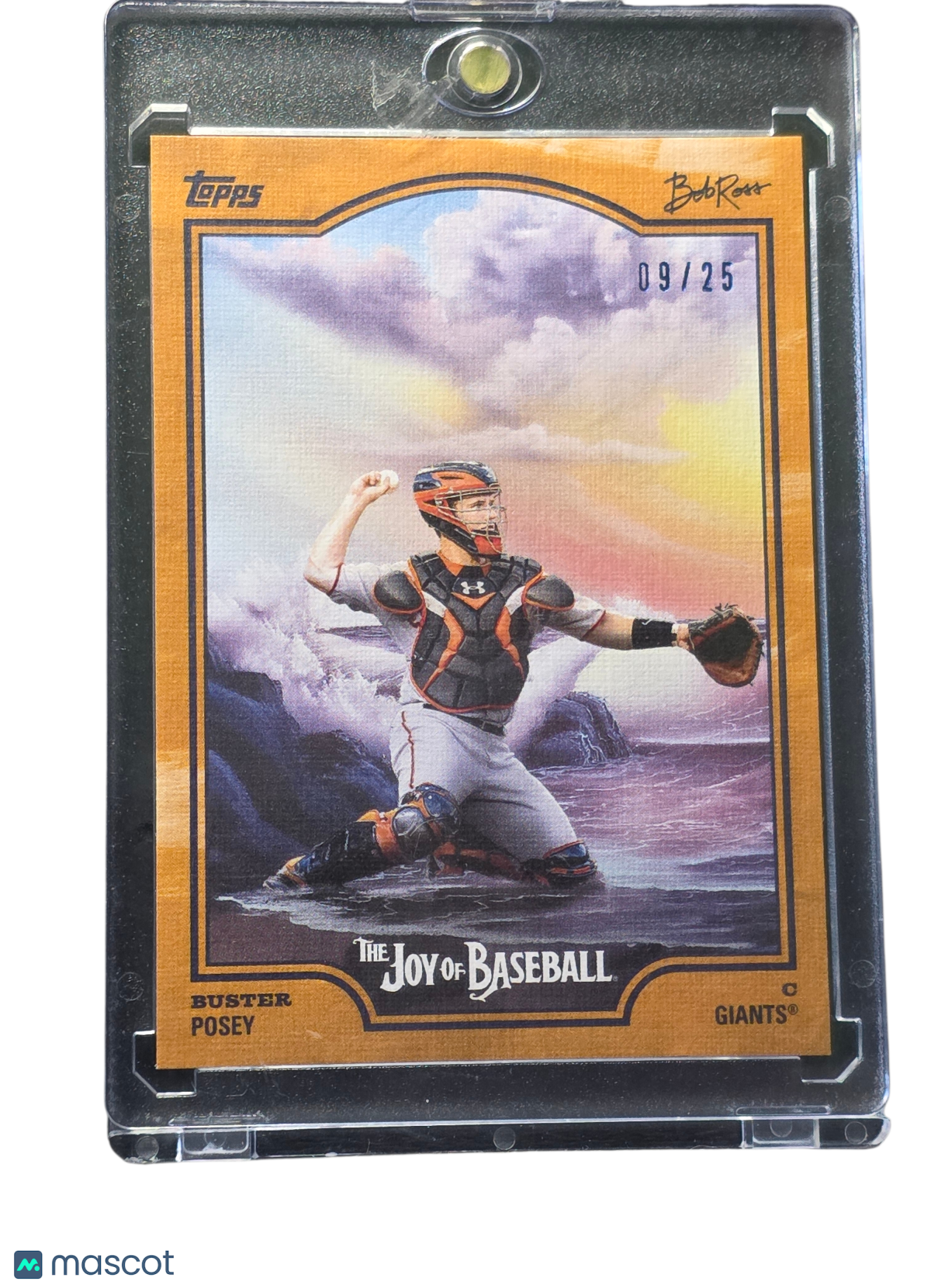 2021 Topps Bob Ross The Joy of Baseball Buster Posey #67 Orange 09/25