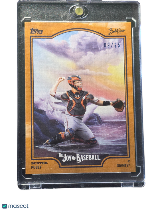 2021 Topps Bob Ross The Joy of Baseball Buster Posey #67 Orange 09/25