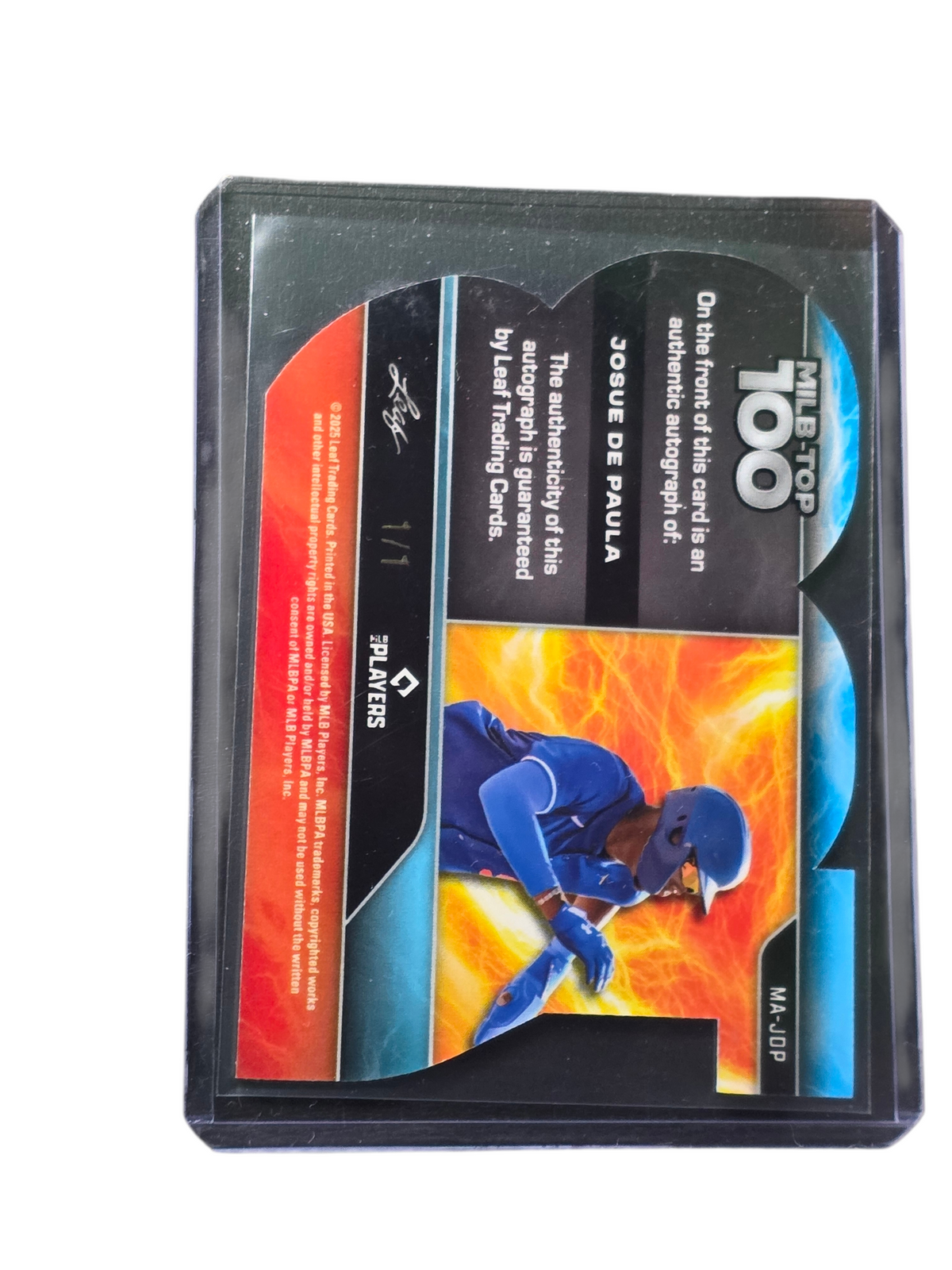2025 Leaf Baseball Nation MLB Top 100 Josue De Paula #MA-JDP 1/1