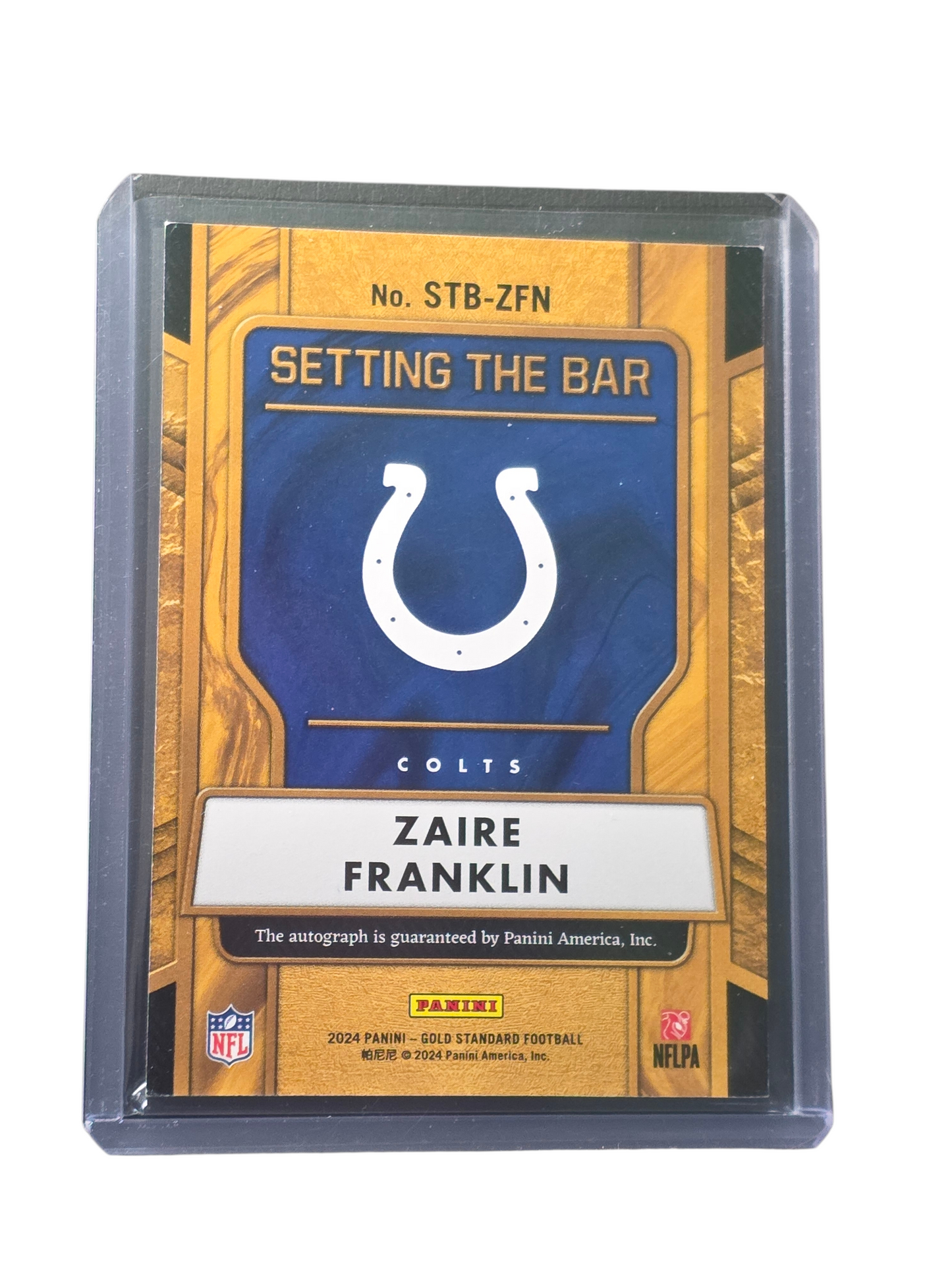2024 Panini Gold Standard Setting the Bar Zaire Franklin #STB-ZFN 98/99