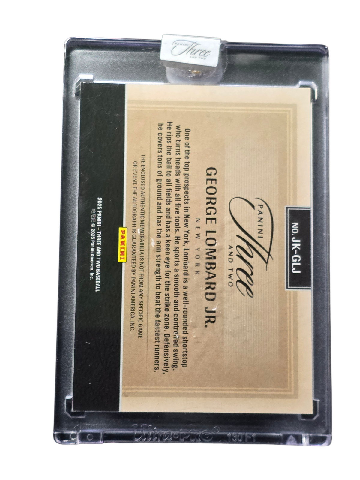 2025 Panini Three and Two George Lombard Jr. 56/99 Autograph Patch