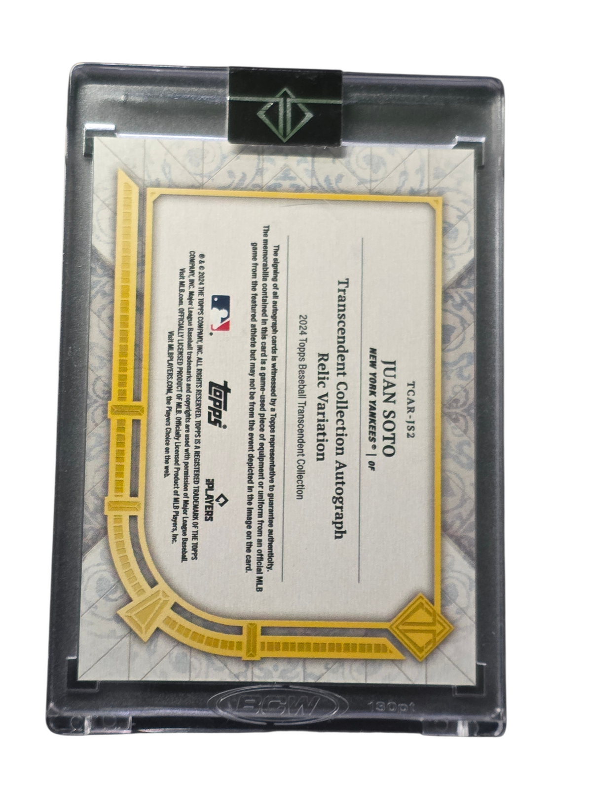 2024 Topps Transcendent Collection Juan Soto Relic