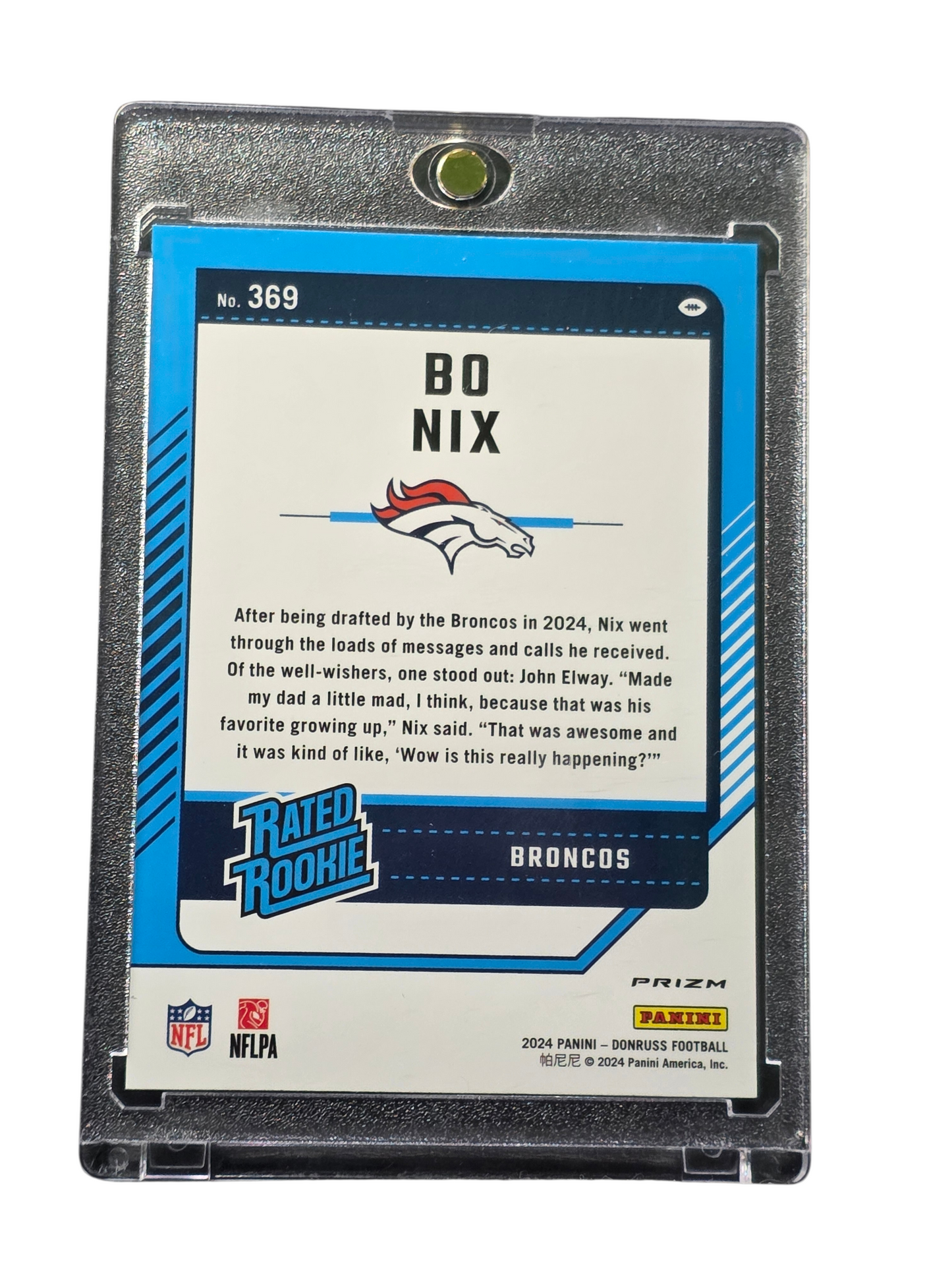2024 Panini Donruss Optic Bo Nix #369 Holo