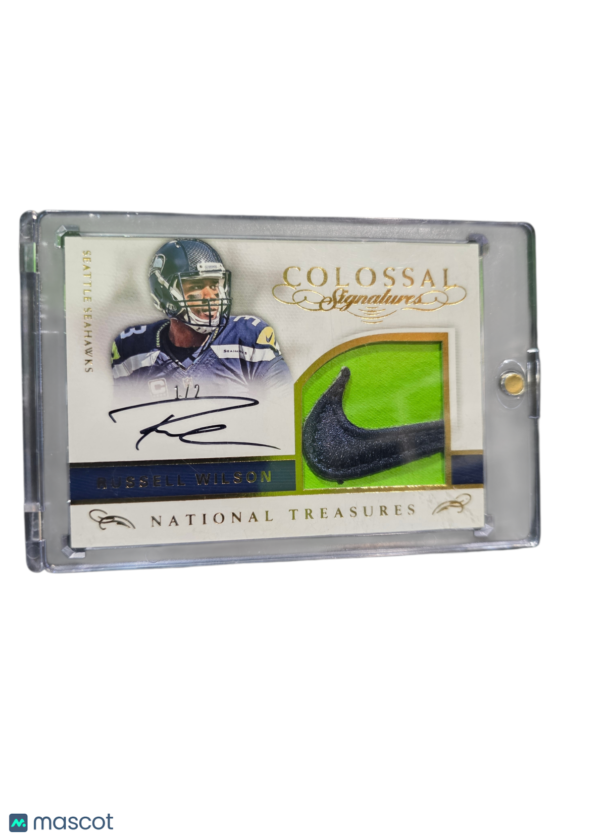 2017 Panini National Treasures Colossal Signatures Russell Wilson #30 Auto Patch