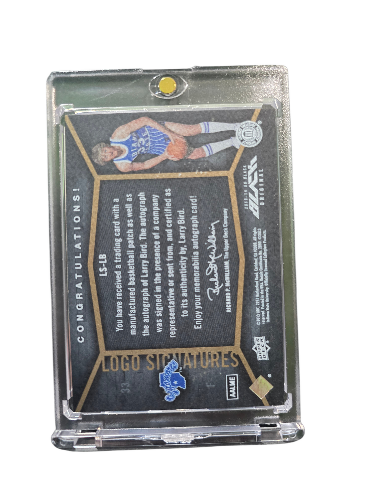 2013 Upper Deck Black Larry Bird #LS-LB 10/40 Patch