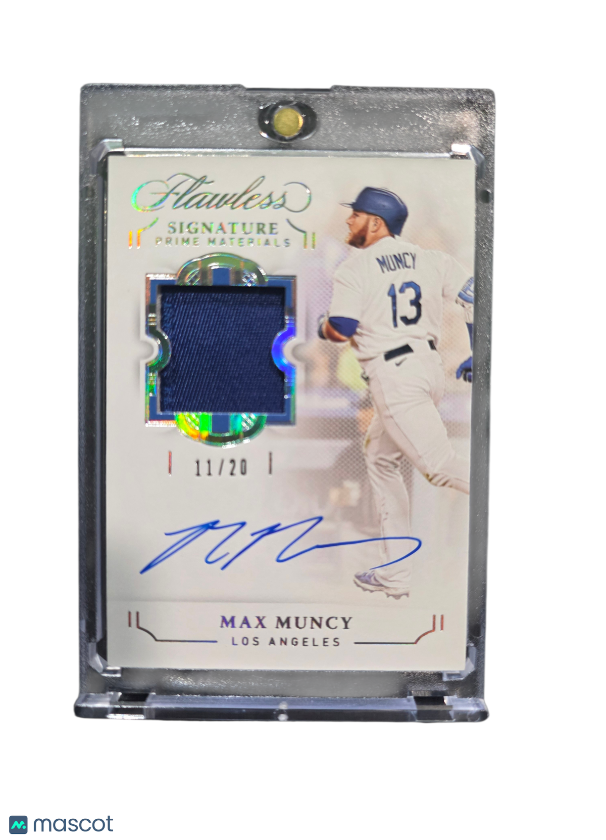 2022 Panini Flawless Signature Prime Materials Max Muncy #SPM-MM Patch 11/20