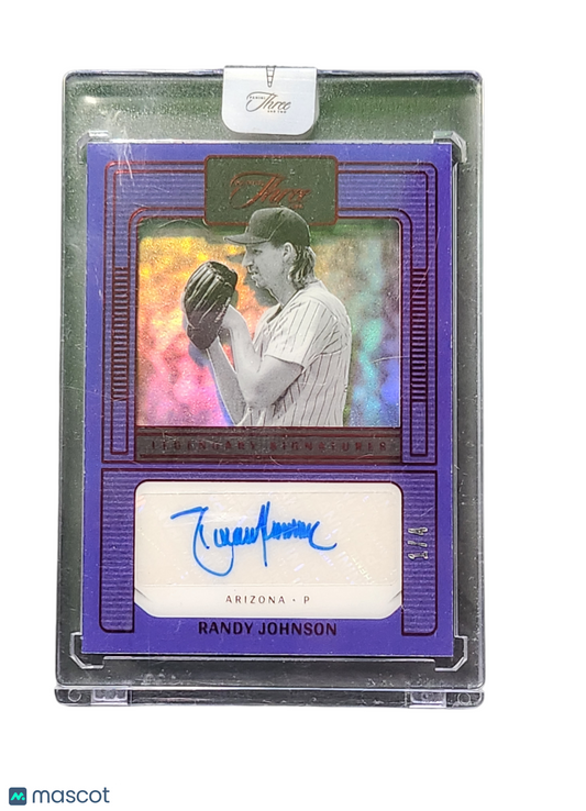 2023 Panini Three and Two Lone Star Signatures Randy Johnson #LS-RJ Purple