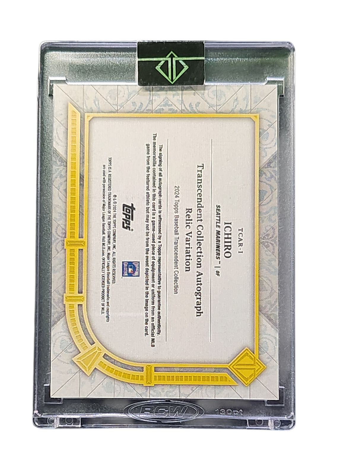 2024 Topps Transcendent /5 Ichiro Suzuki Relic Patch Game-Used Memorabilia