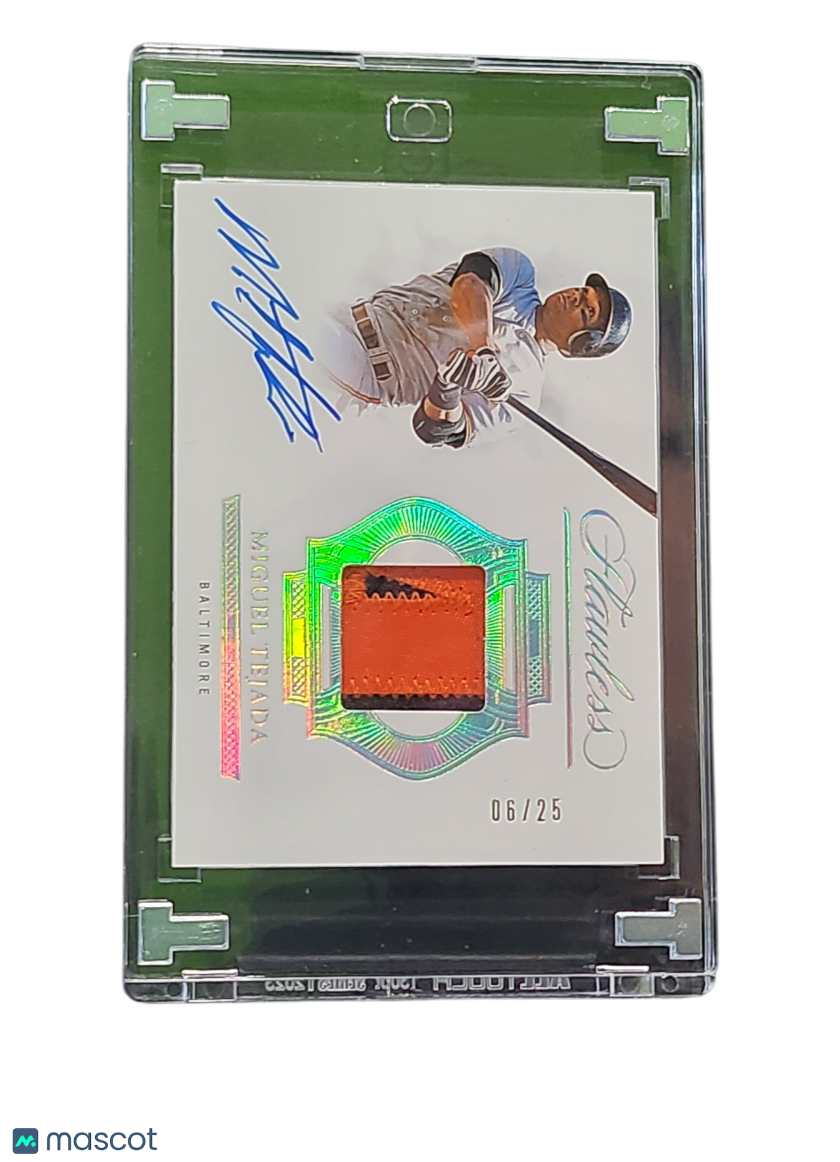 2025 Panini Flawless Miguel Tejada #PA-MT 06/25 Prime Patch Autograph