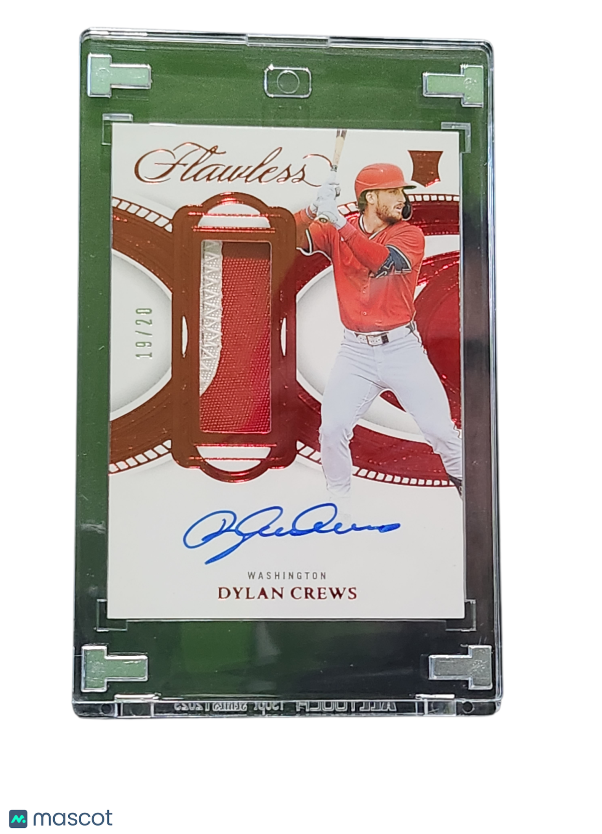2025 Panini Flawless Baseball Dylan Crews #PSS-DC Prominent Swatch 19/20