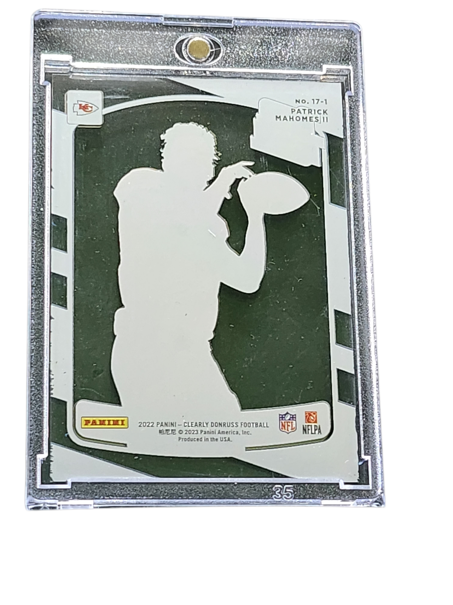 2023 Panini Clearly Donruss Football Patrick Mahomes II #17-1