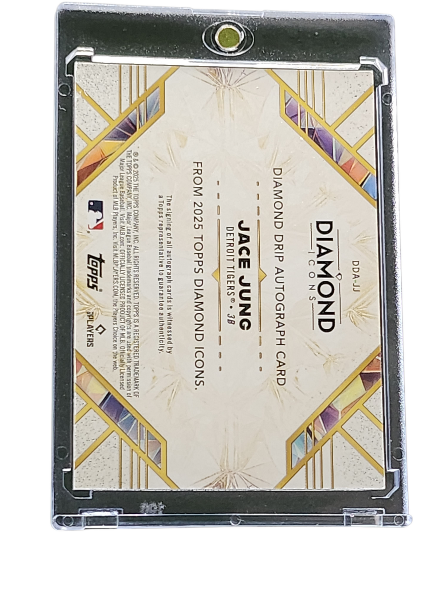 2025 Topps Diamond Icons Jace Jung #DPA-JJ Drip Autograph 05/25 RC