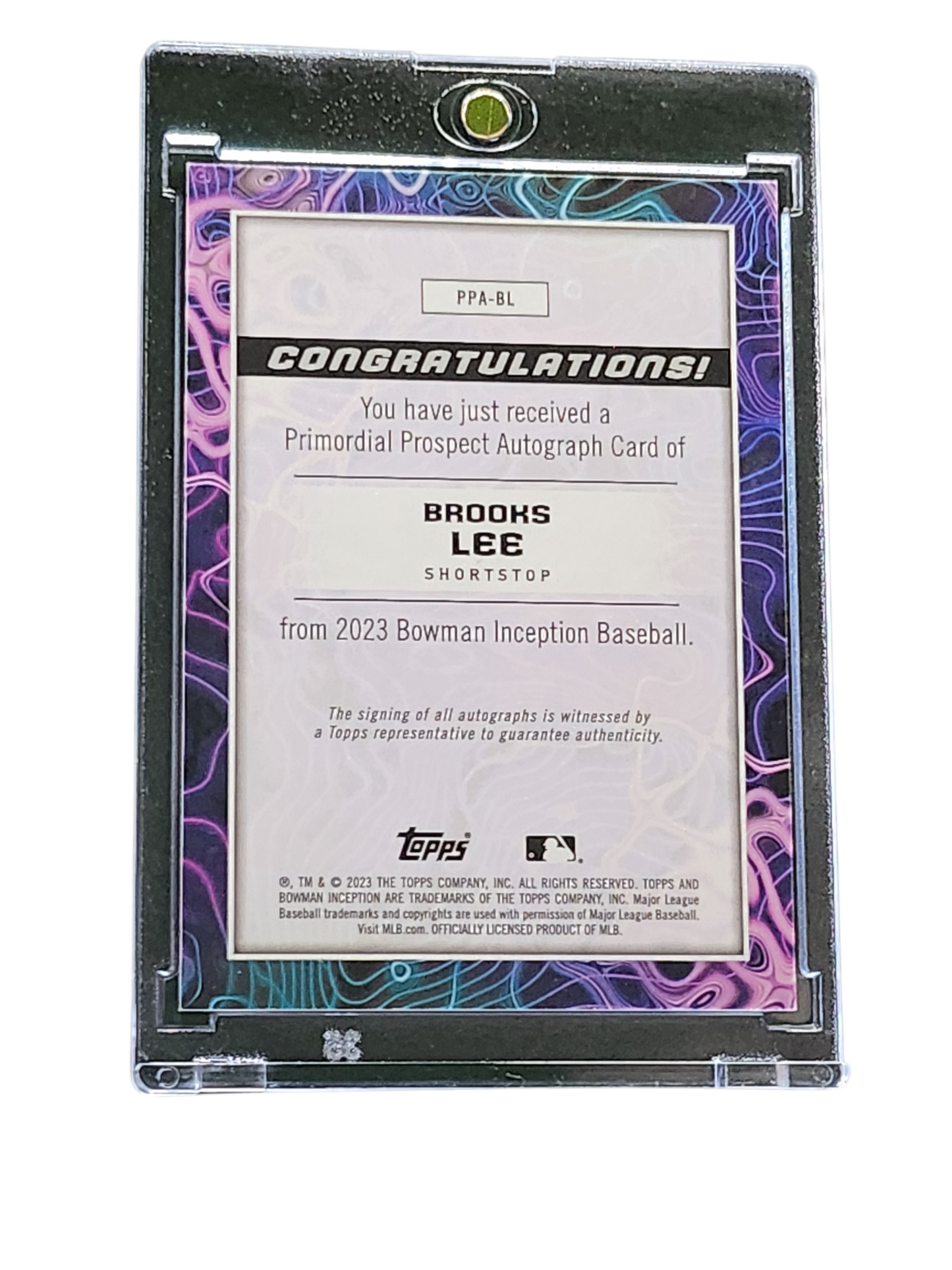 2023 Topps Bowman Inception Brooks Lee #PPA-BL