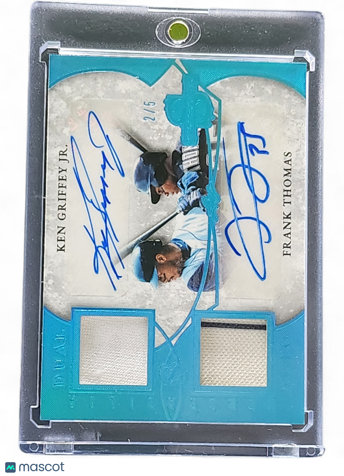 2025 Leaf Spectacular Dual Auto Ken Griffey Jr Frank Thomas #DMA 2/5 Game-Used