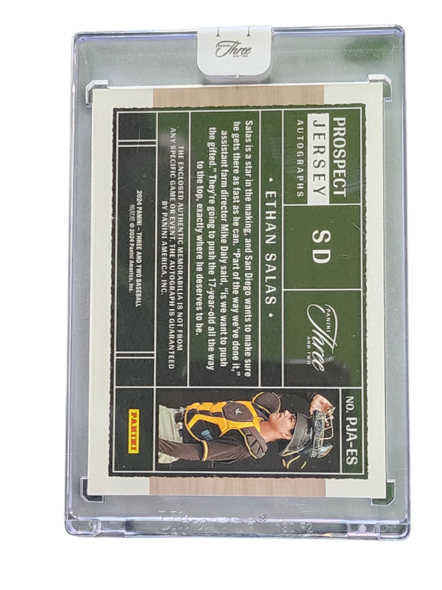 2024 Panini Three and Two Baseball Ethan Salas #PJA-ES Jersey Patch