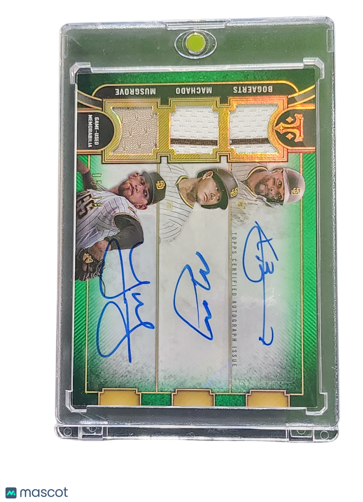 2024 Topps Xander Bogaerts Manny Machado Joe Musgrove #ARC-BMM Auto Relic Combo