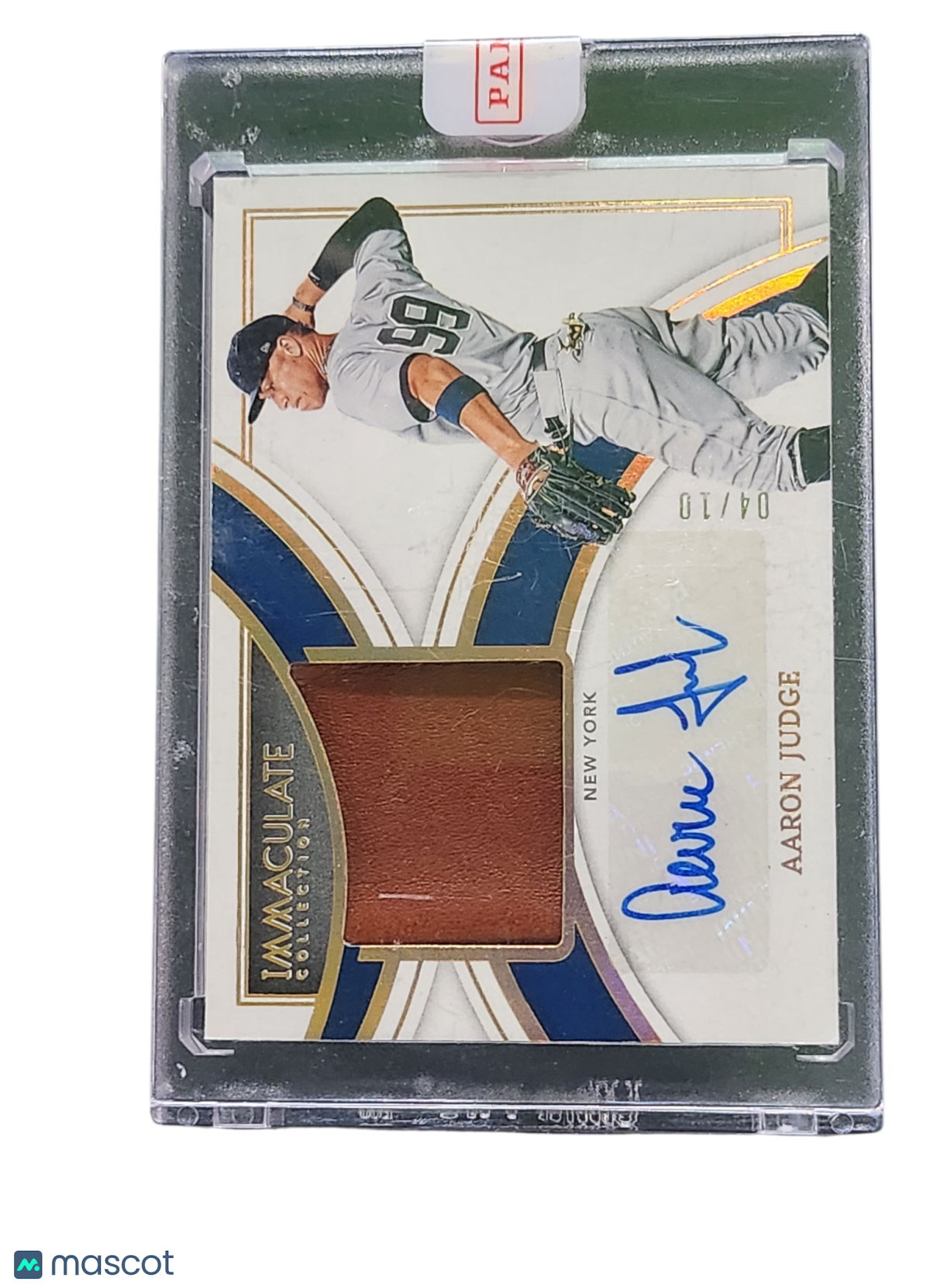 2022 Panini Aaron Judge #JFGS-AJ 04/10 Jumbo Fielding Glove Memorabilia