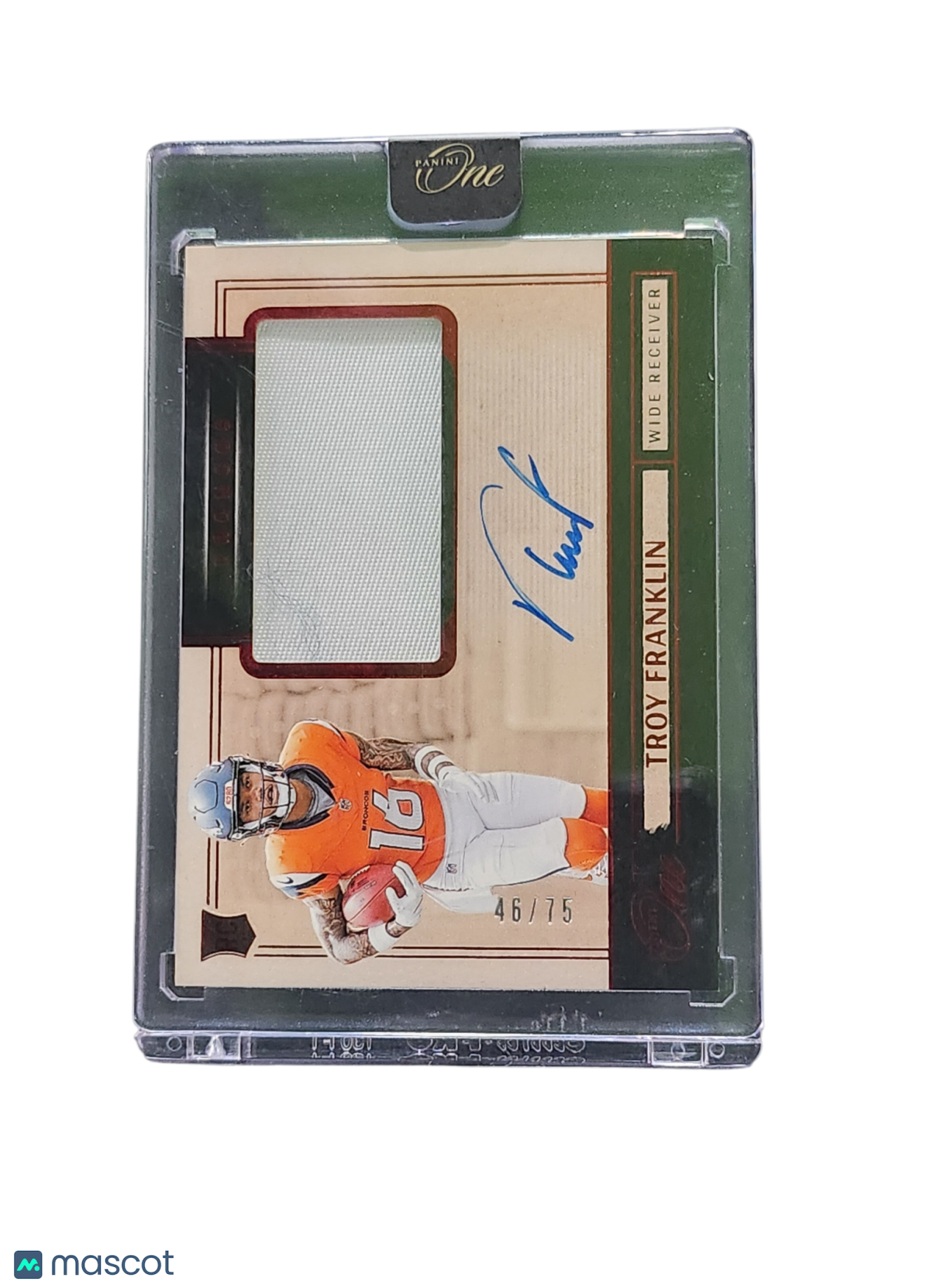 2025 Panini One Troy Franklin #12 Patch 46/75 Memorabilia