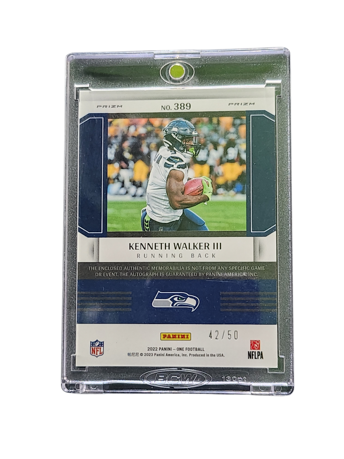 2023 Panini One Football Kenneth Walker III #389 Fractal 42/50 RC