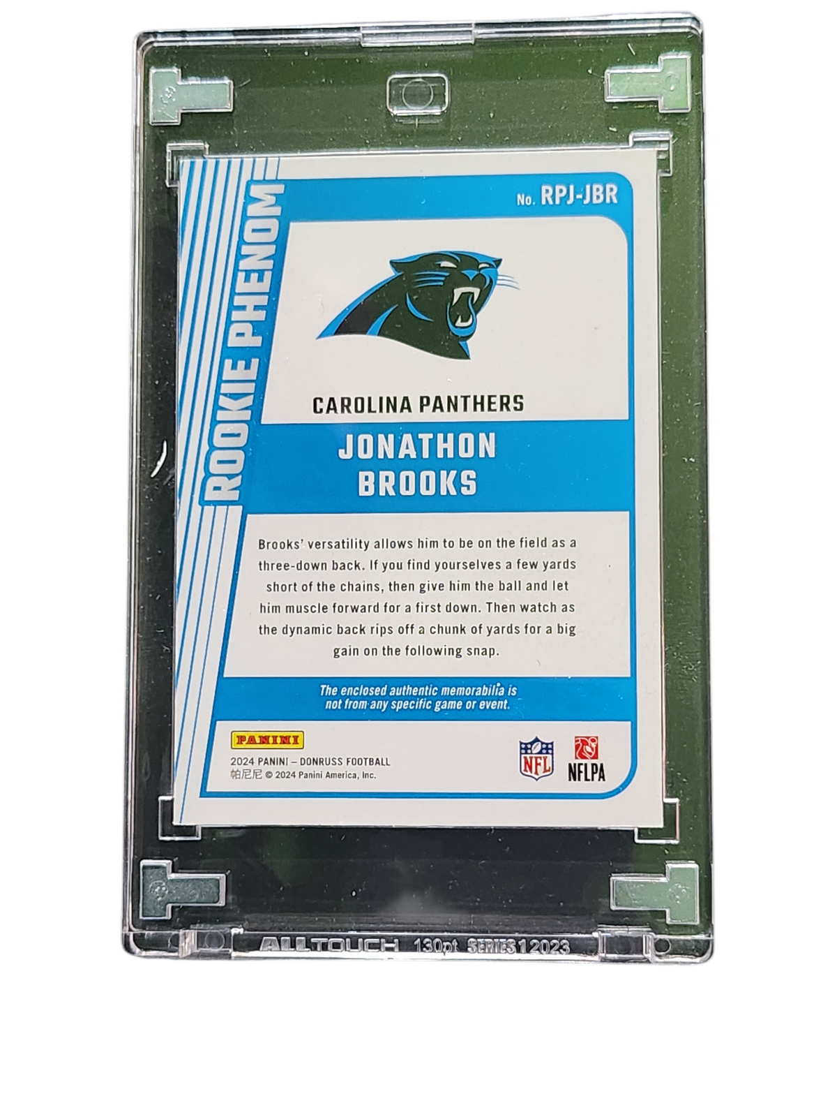 2024 Panini Donruss Rookie Phenom Jonathon Brooks #RPJ-JBR Memorabilia