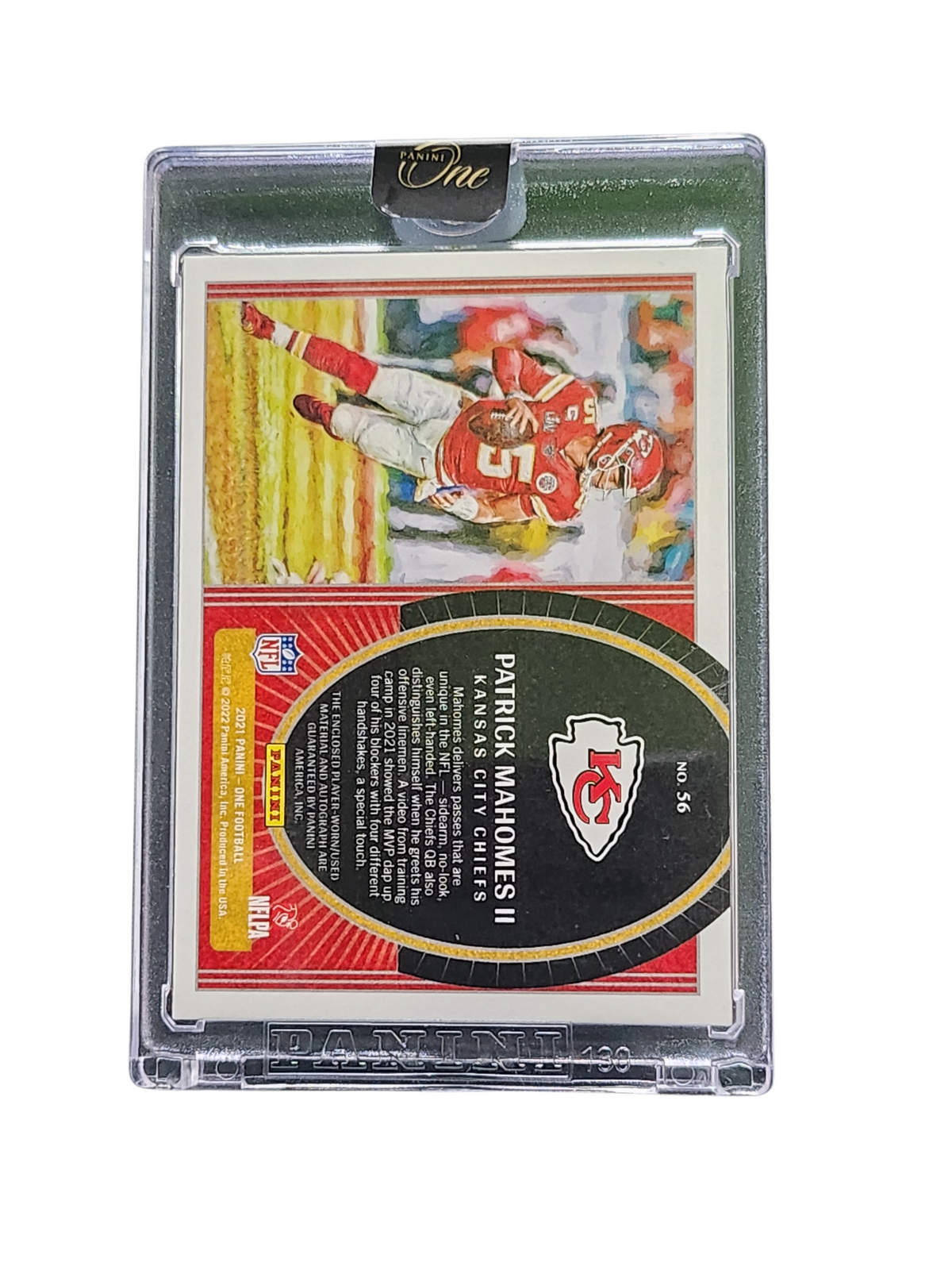 2022 Panini One Football Patrick Mahomes II #56 03/15 Patch