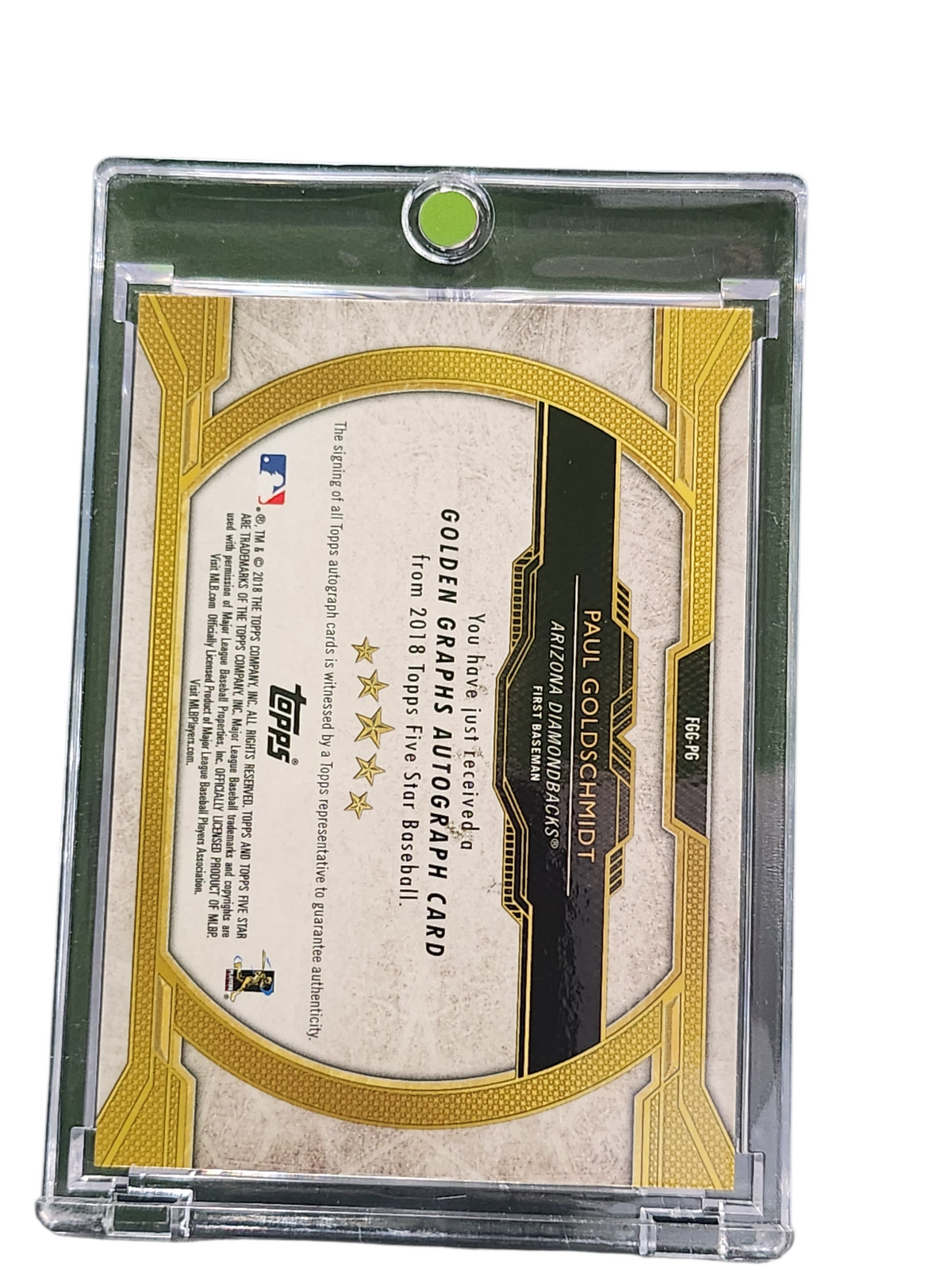 2018 Topps Five Star Golden Graphs Paul Goldschmidt #FGG-PG 07/20