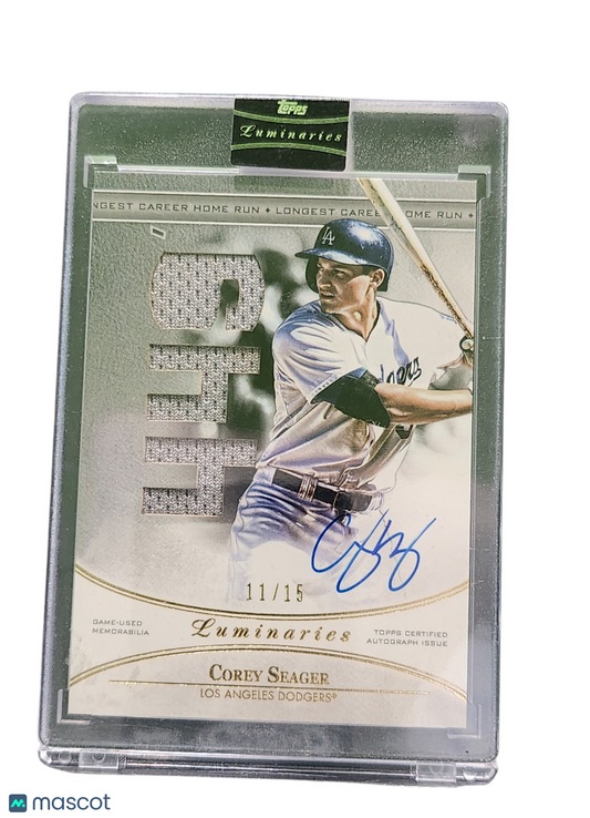 2017 Topps Luminaries Corey Seager #HRKR-CS Home Run Kings Auto Relic /15