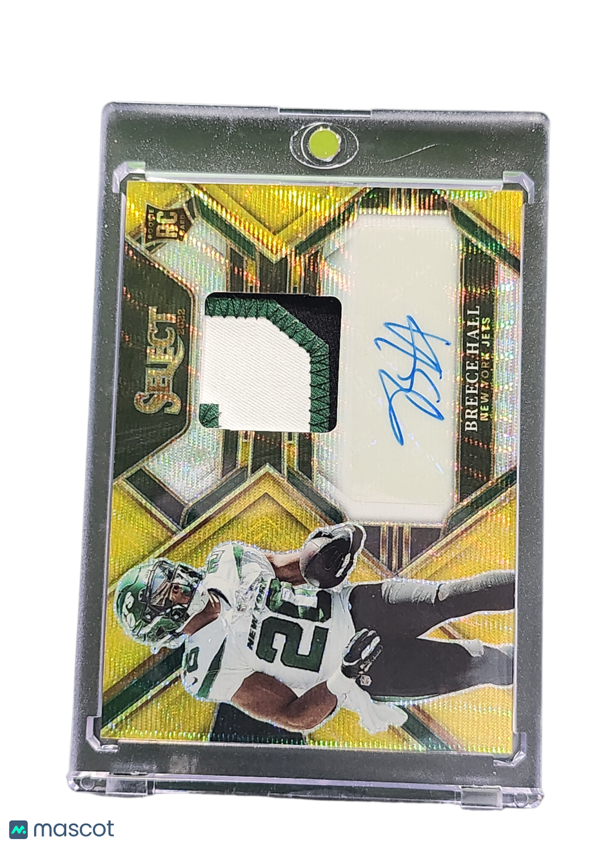 2023 Panini Select Prizm Breece Hall #RSM-BH Gold Patch RC