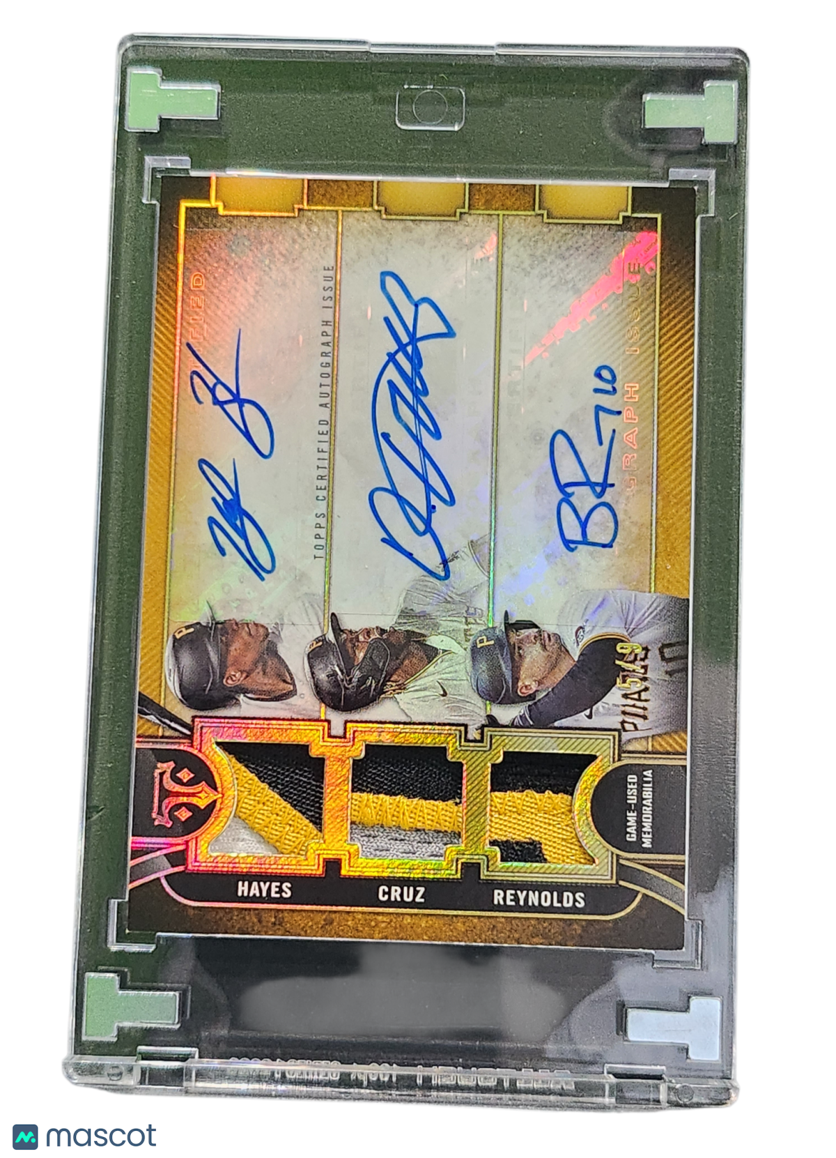 2024 Bryan Reynolds Ke'Bryan Hayes Oneil Cruz Auto Relic Combo -Used Memorabilia