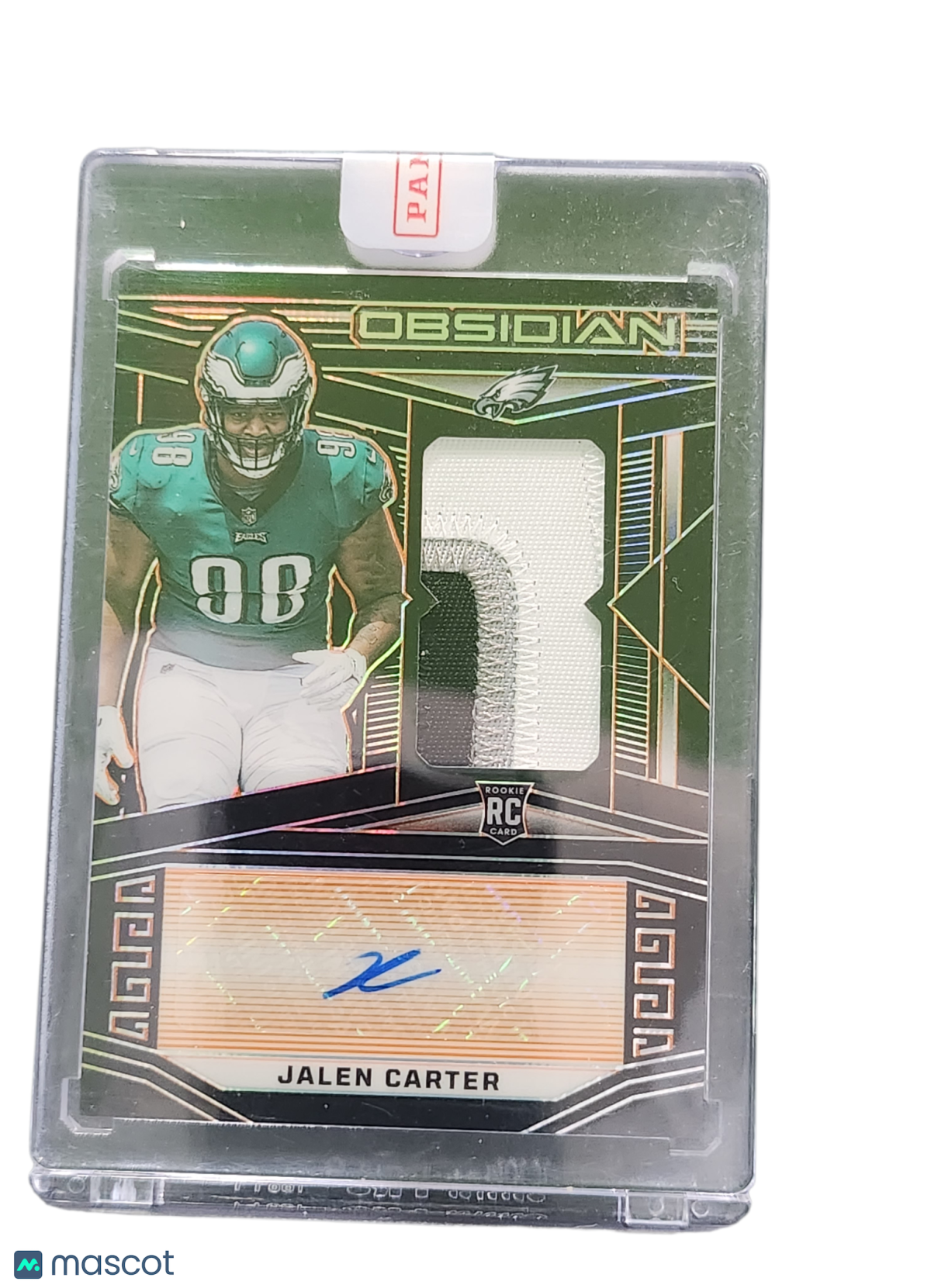 2024 Panini Obsidian Football Jalen Carter #204 RC Patch