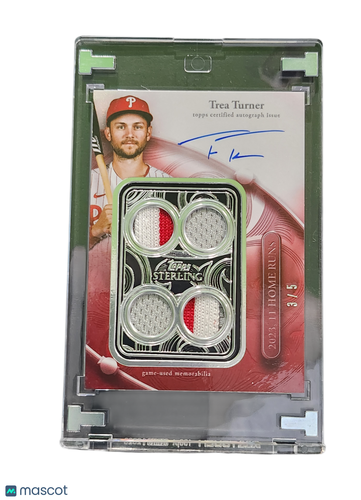 2024 Topps Sterling Trea Turner #SWAR-TT Gameused  /5 Sterling Auto Relic Card