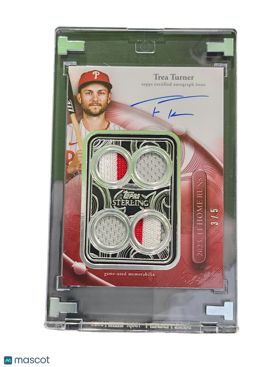 2024 Topps Sterling Trea Turner #SWAR-TT Gameused  /5 Sterling Auto Relic Card