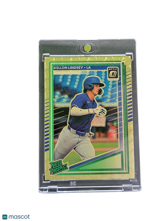 2025 Panini Donruss Optic Prizm Kellon Lindsey 191 Gold Vinyl 1/1 Rated Prospect