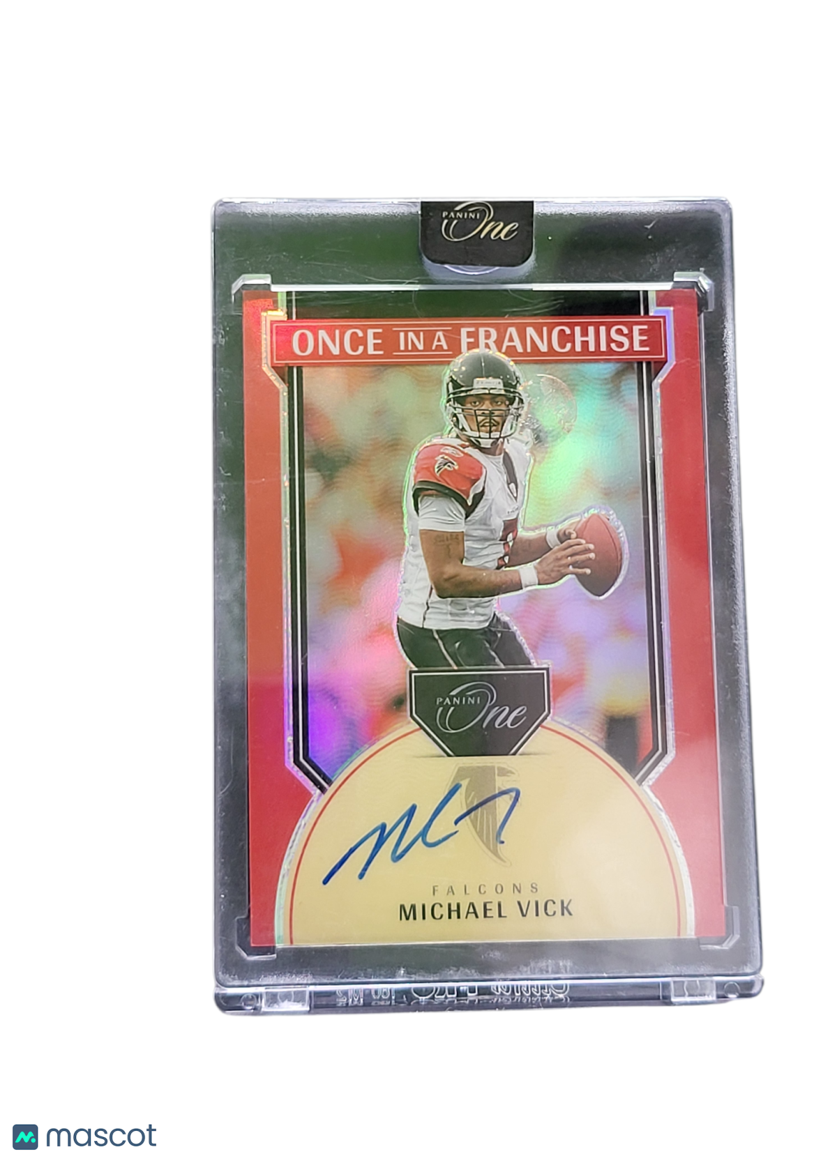 2025 Panini One Prizm Once in a Franchise Michael Vick #352 Red 18/60