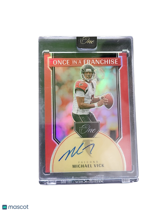 2025 Panini One Prizm Once in a Franchise Michael Vick #352 Red 18/60