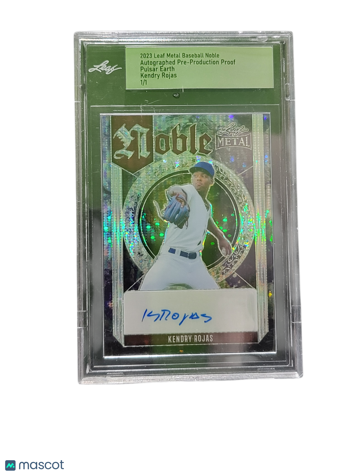 2023 Leaf Baseball Noble Kendry Rojas Pulsar Earth 1/1 Auto Pre-Production Proof