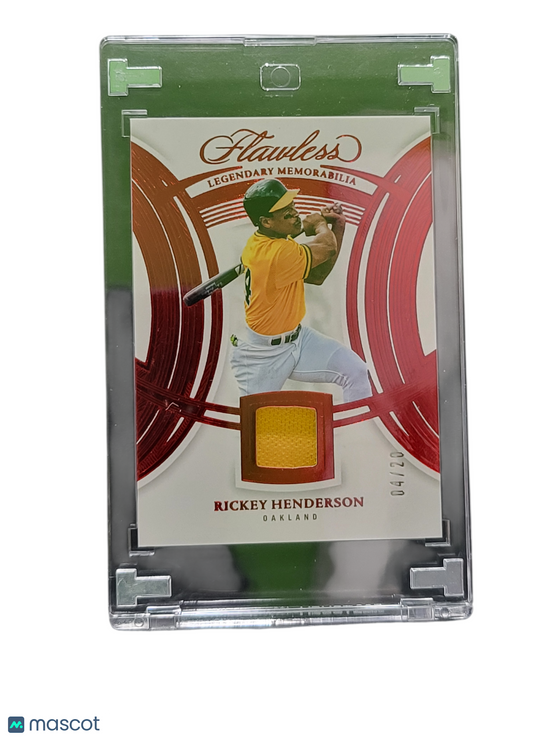 2025 Panini Flawless Baseball Rickey Henderson #FLM-RH 04/20 Game-worn/used