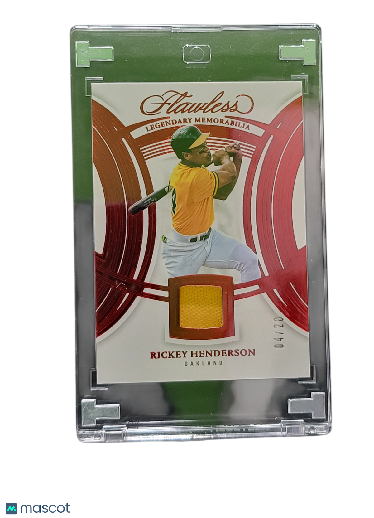 2025 Panini Flawless Baseball Rickey Henderson #FLM-RH 04/20 Game-worn/used