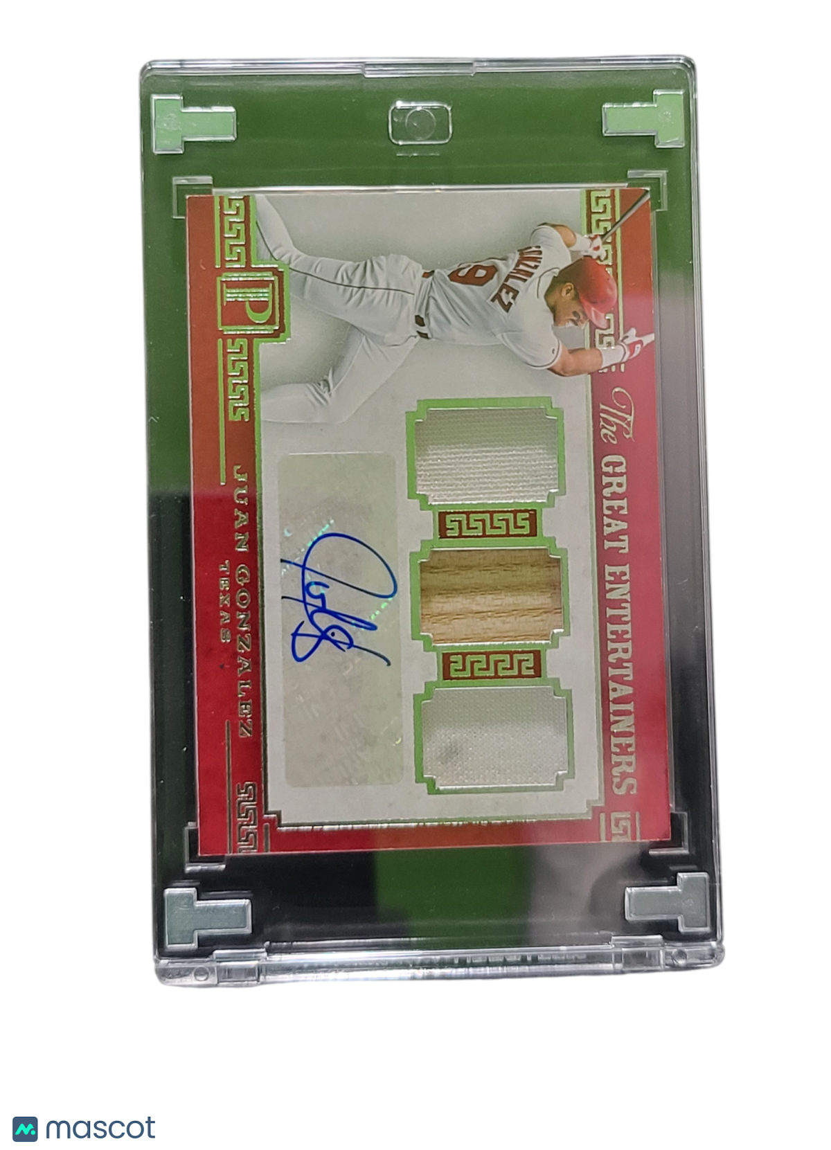 2016 Panini Pantheon Baseball  Juan Gonzalez #TGE-JG Triple Relic /199