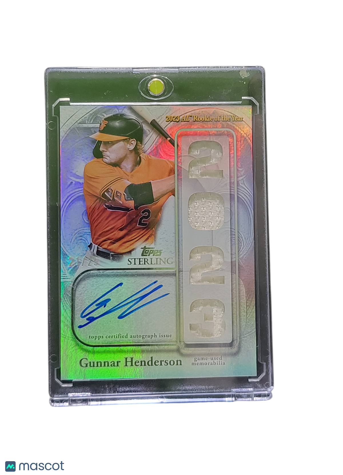 2025 Topps Sterling Gunnar Henderson #SA-GH Sterling Awards Auto Card game-used