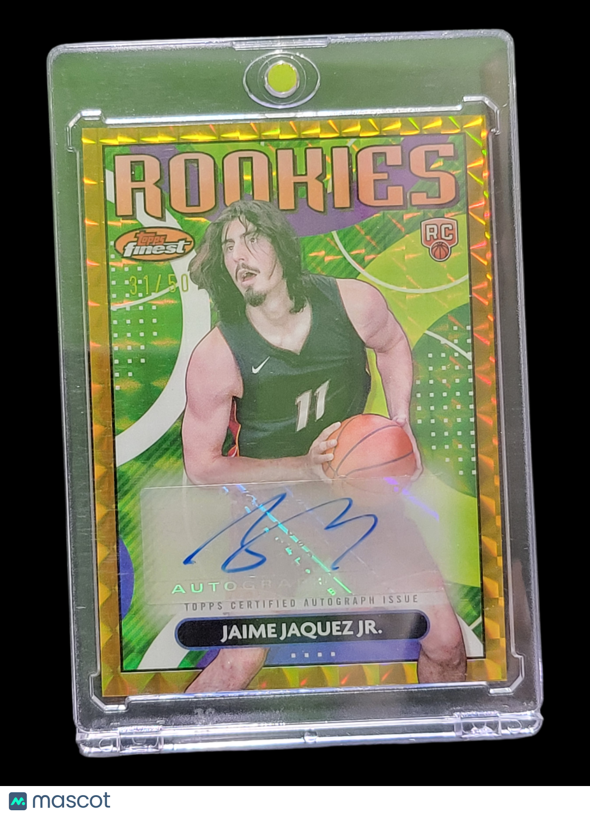 2024 Topps Finest Basketball Jaime Jaquez Jr. #RFA-JJJ Gold Refractor RC