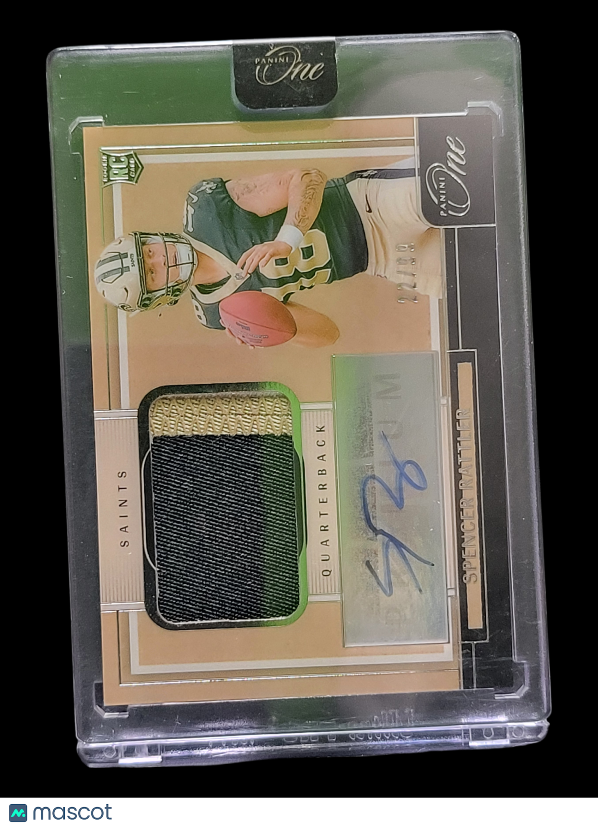 2025 Panini One Football Spencer Rattler #115 Patch 22/99 RC