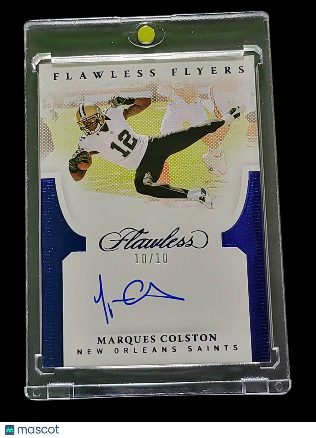2022 Panini Flawless Flawless Flyers Marques Colston #FLY-MCO Blue 10/10
