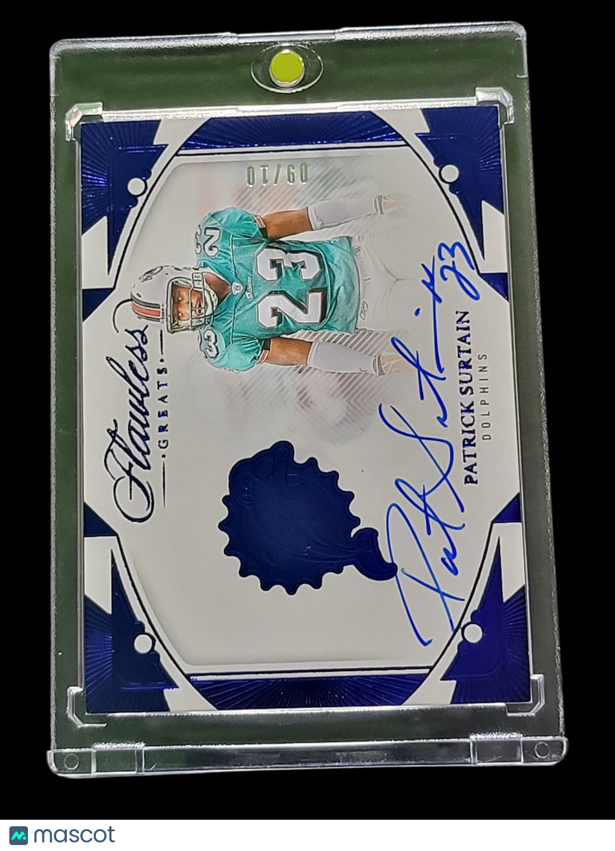 2025 Panini Flawless Greats Patrick Surtain #G-PSN Blue Authentic Autograph