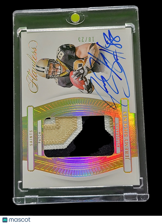 2025 Panini Flawless Jeremy Shockey #PA-JSY Patch 18/25 Memorabilia